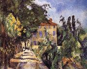 Paul Cezanne red roof houses oil painting on canvas